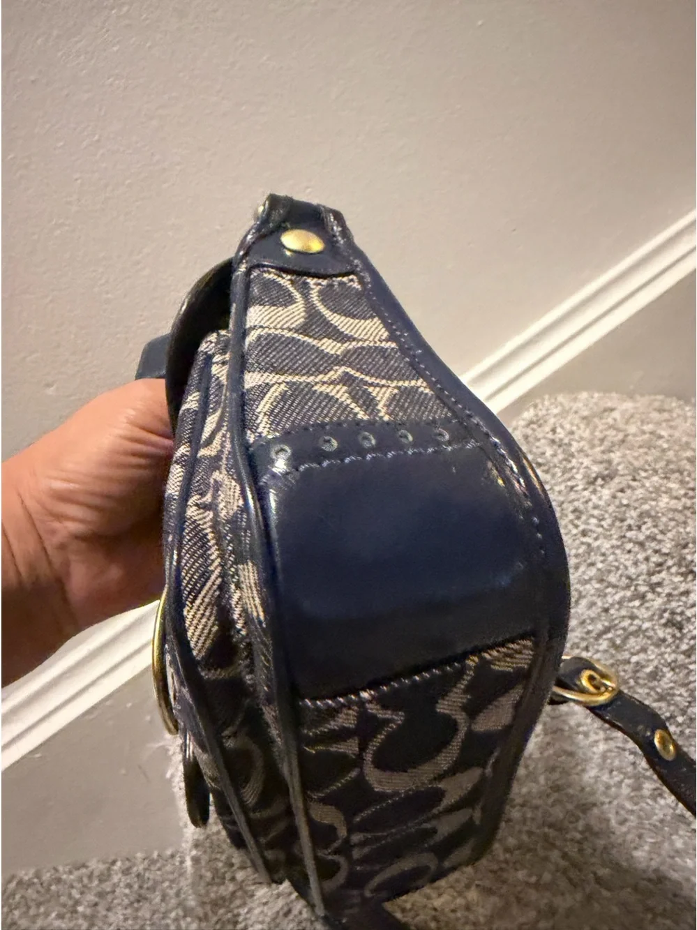 Vintage Coach Bleecker Signature Denim Jessie Swing Bag